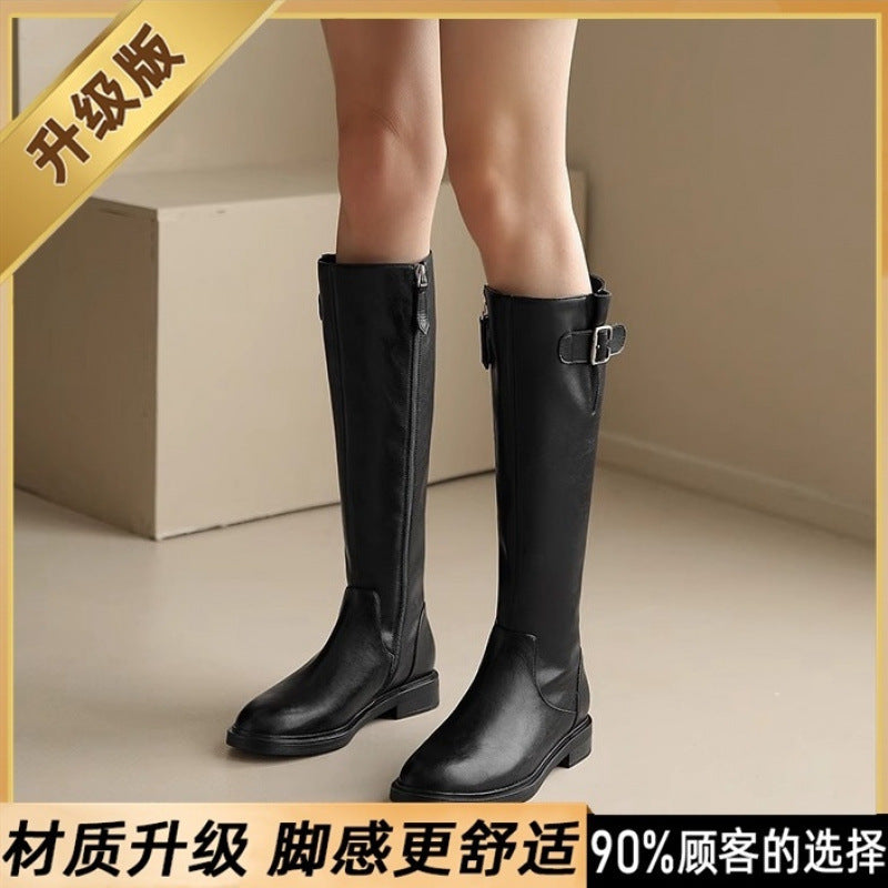 Slimming Tall Boots Womens Flat Knee-high Boots