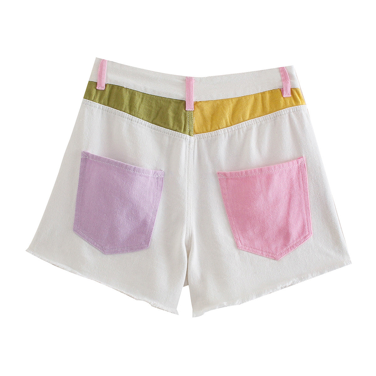 Cross-border Wholesale Amazon New Color Patchwork Casual Shorts