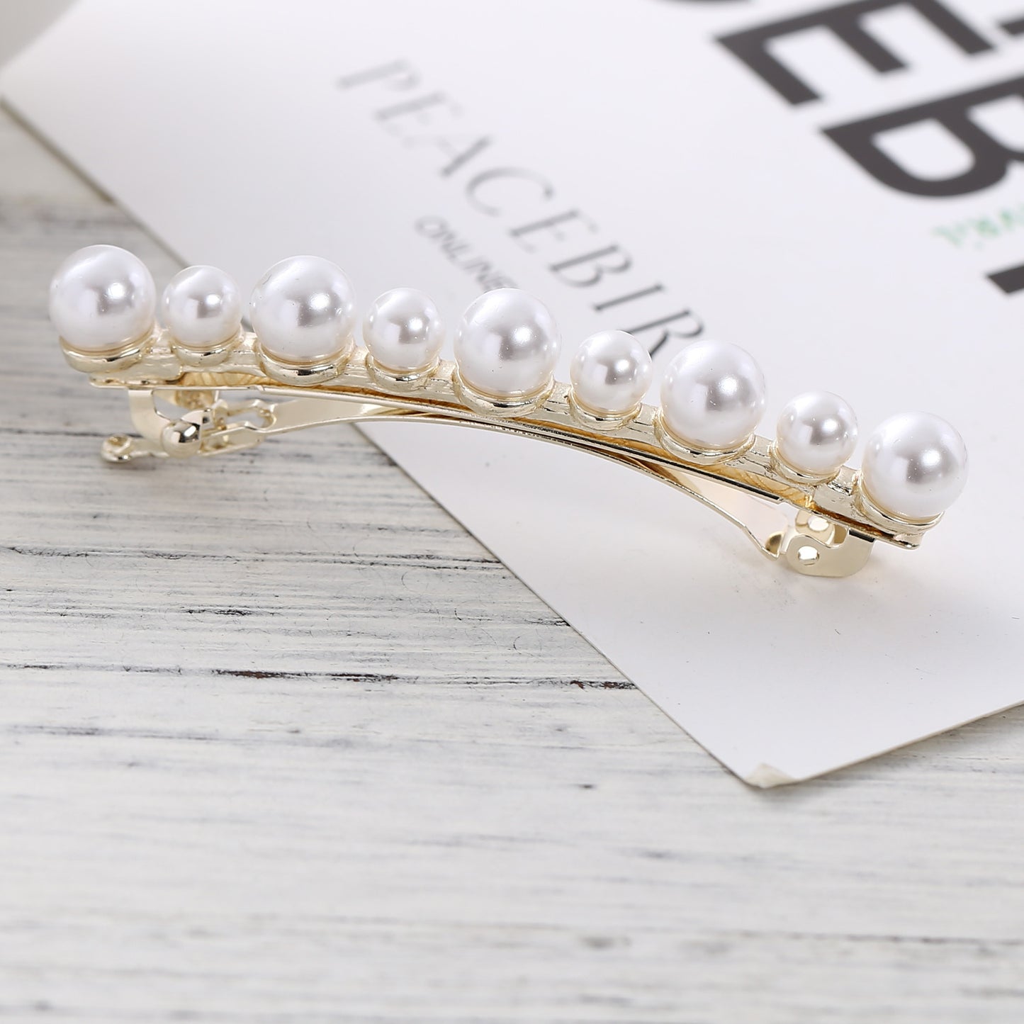 Women's Vintage Pearl Spring Hair Clip