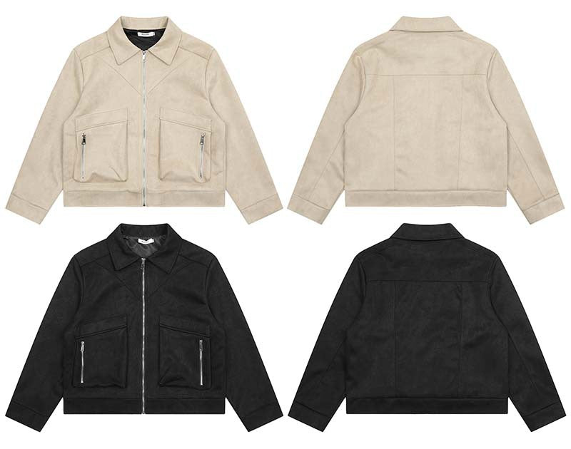 American Vintage Street Lapel Jacket Men Trendy Brands Loose Autumn New Tops