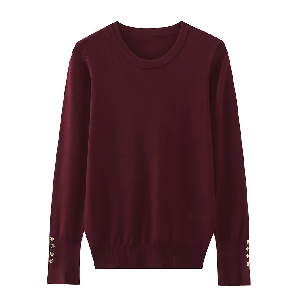 Women's Round Neck Slim Bottoming Basic Sweater