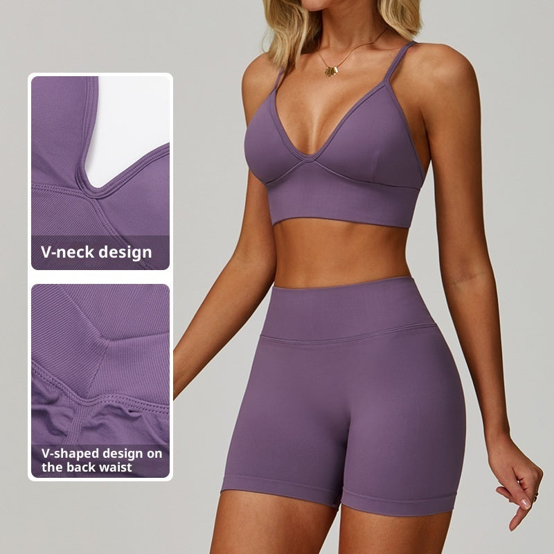 Seamless Tight Yoga Suit Waist Slimming Quick-drying Workout Clothes