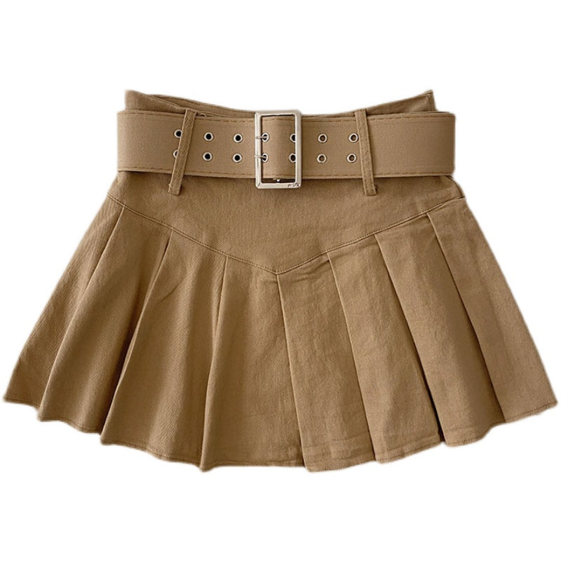 High Waisted Pleated Short Skirt For Women's New Versatile And Slimming Look