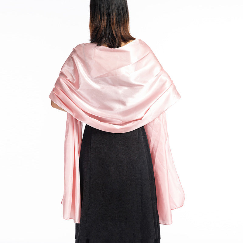 Evening Gown Shawl Wedding Cheongsam Satin Solid Color
