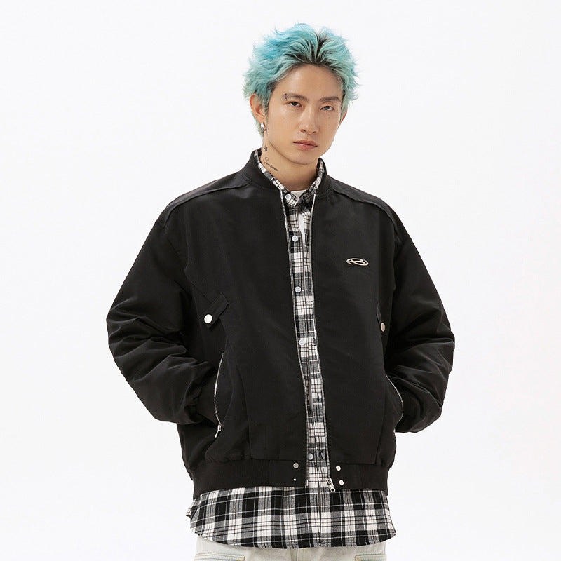 Side Loose-leaf Design Pilot Jacket Jacket