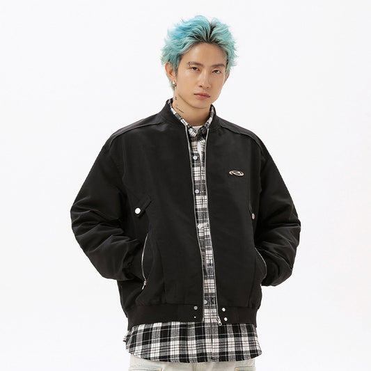 Side Loose-leaf Design Pilot Jacket Jacket