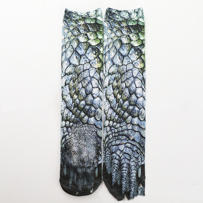 Heat Transfer 3D Printing Socks Animal Hoof Long Tube