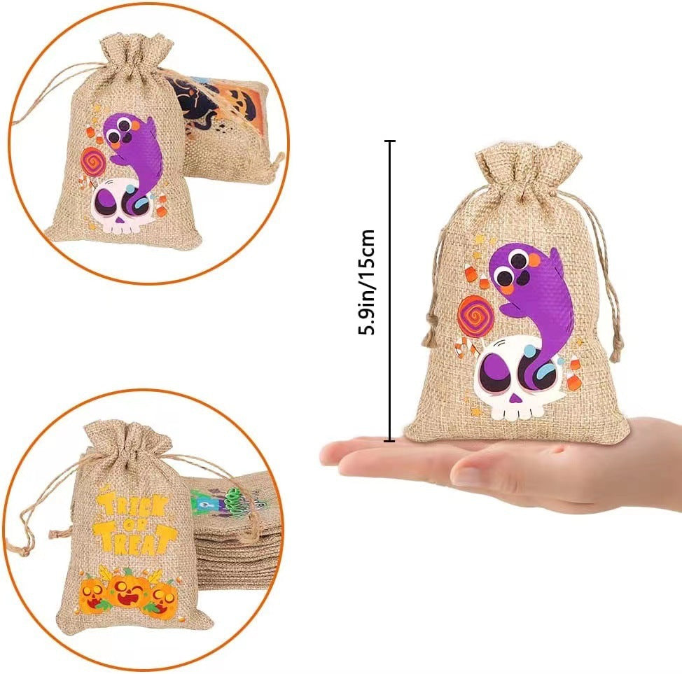 Linen Gift Candy Bag Drawstring Drawstring Pocket