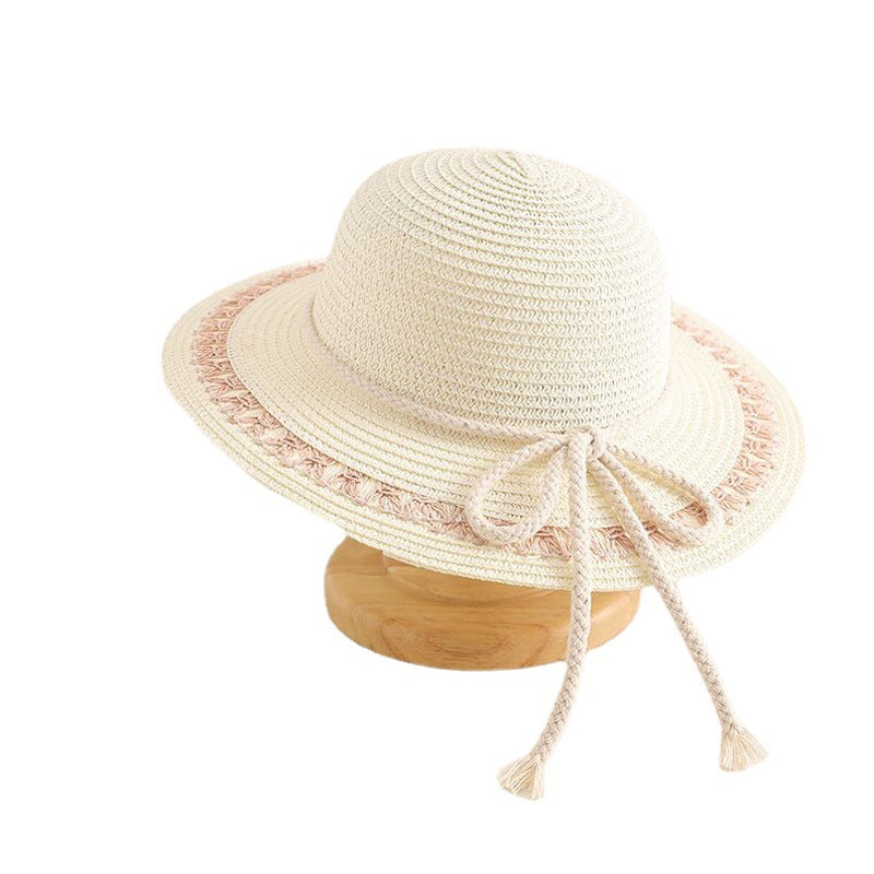 Spring And Summer Outdoor Beach Girl Sunshade Straw Hat Korean Version Of The Big Brim