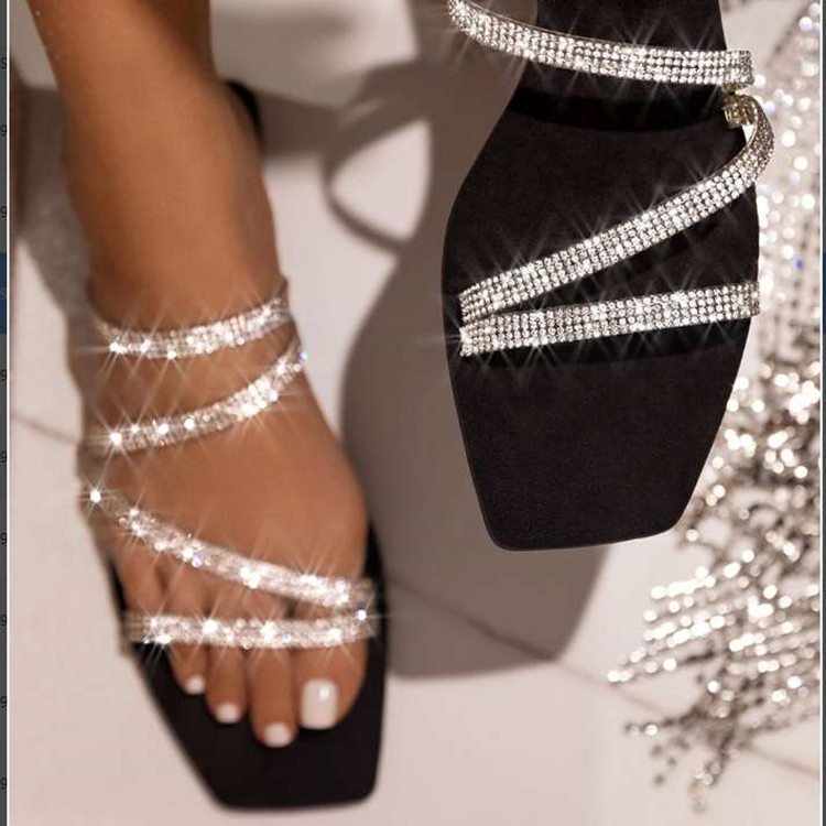 EBAY Diamond Flat Sandals Slippers Shoes