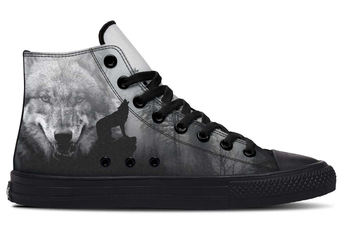 Printed Couple High-top Canvas Shoes