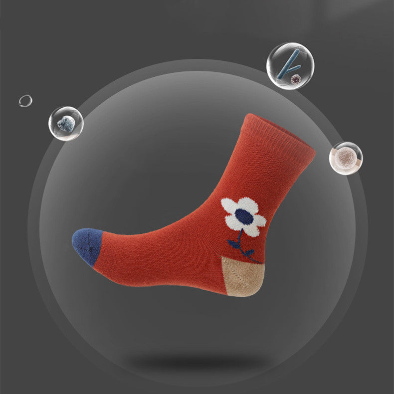 Children's Autumn And Winter Tube Cotton Socks