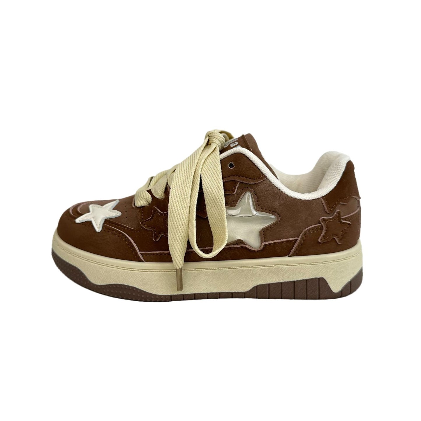 Womens Microfiber Canvas Thick-Soled Casual Sneakers