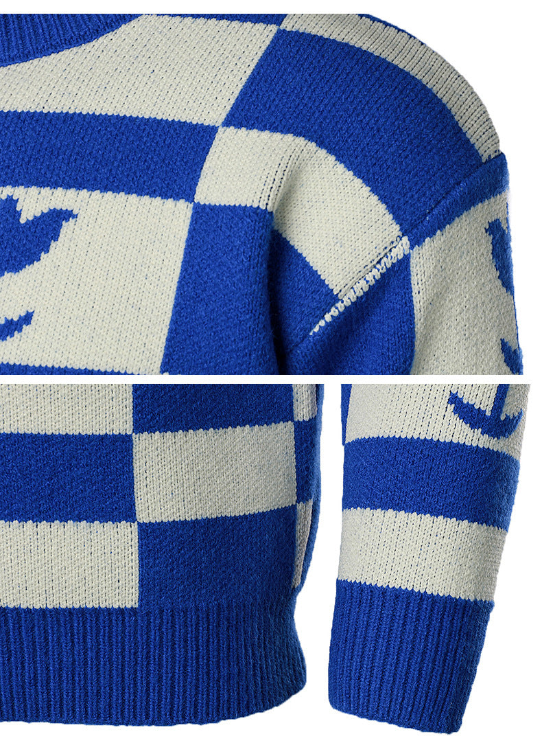 Young Men's Knitted Sweater Round Neck Pullover Bottoming Shirt