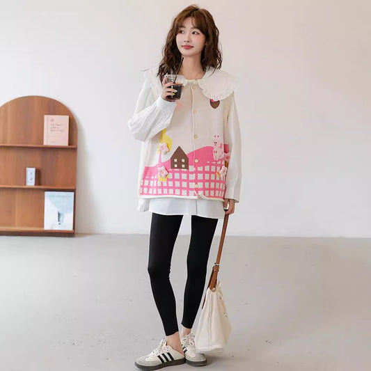 Fall Winter Fashion Loose Mid-length Plus Size Casual Cute Sweater