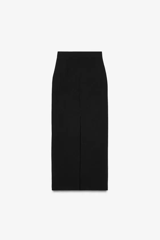 European And American Women's Fashion Elastic Midi Skirt