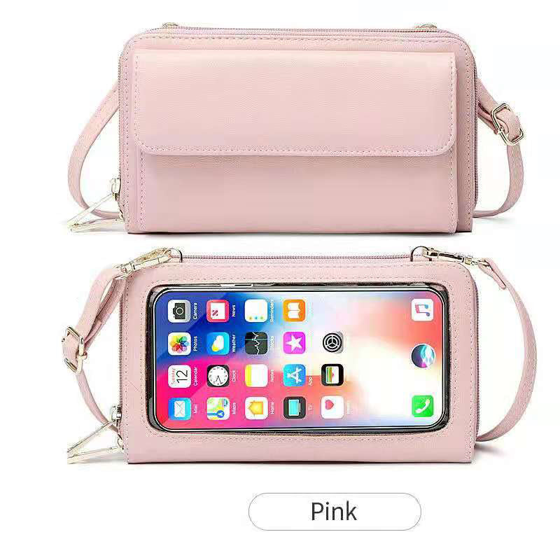 Touch Screen Mobile Phone Bag Messenger RFID Anti-theft Brush