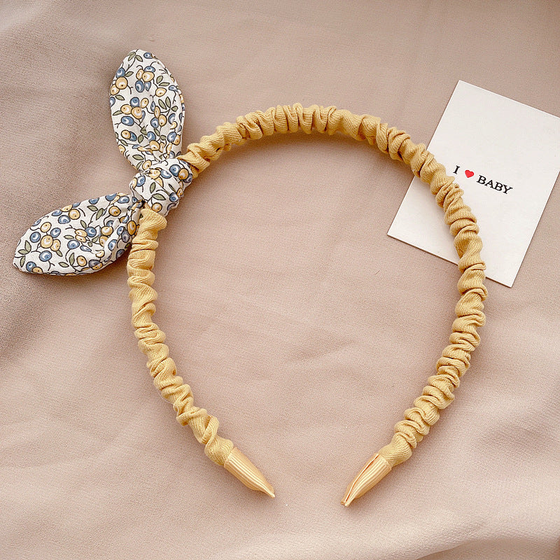 New Pastoral Small Floral Color Matching Ear-free Children's Headband