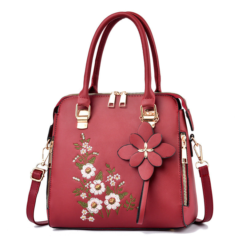 Women's Single-shoulder Messenger Handbag With Print Decoration
