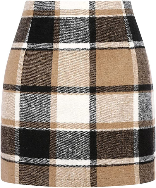 Plaid Woolen Skirt For Children