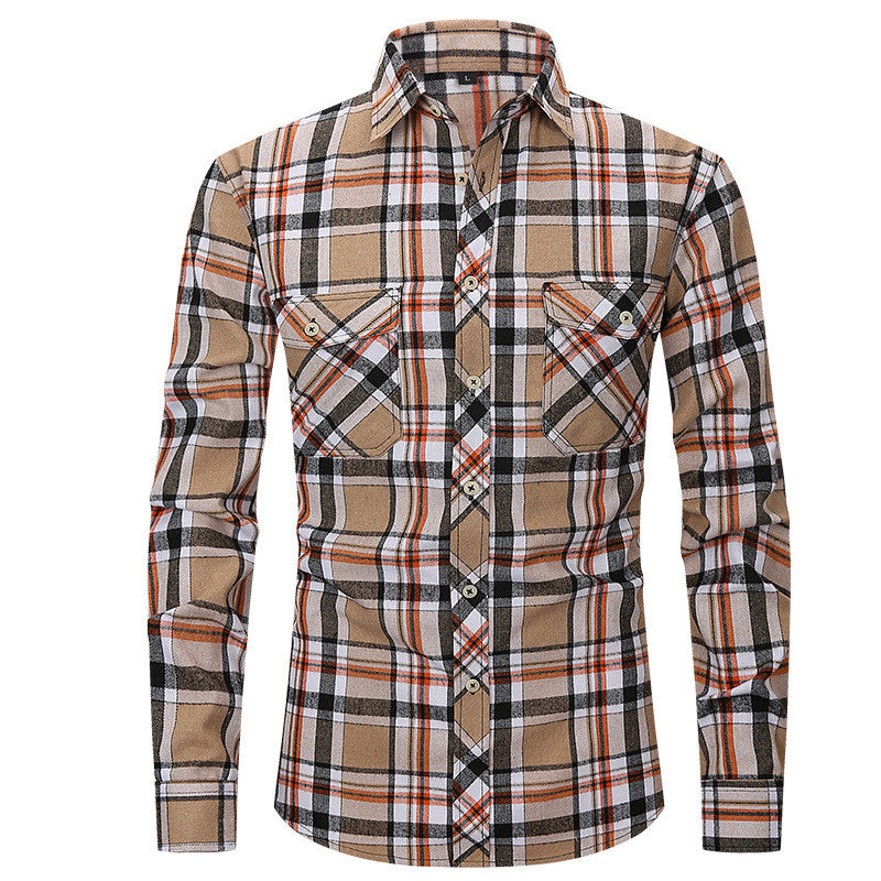 Large Size Slim Fashion Long Sleeve Shirt