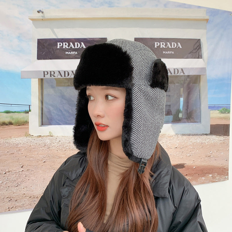 Korean Version Of Wind-proof And Cold-proof Electric Car Cotton Hat