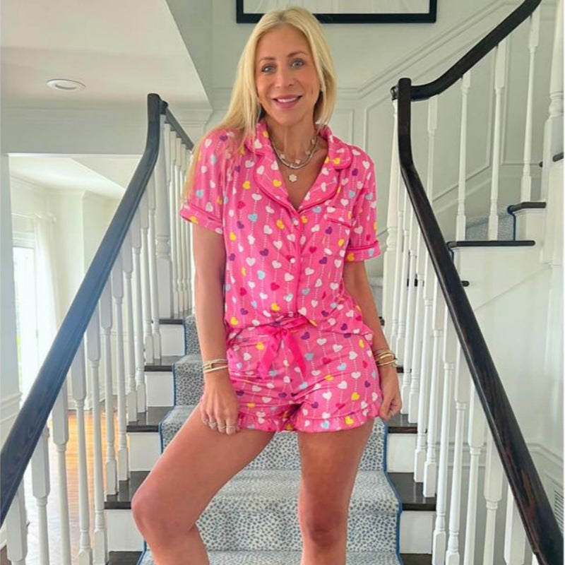 Simple Relaxed Fit Womens Loungewear Pajama Set