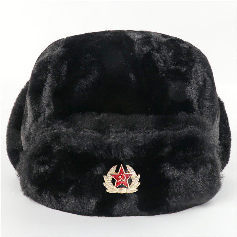 Men's And Women's Rabbit Fur Outdoor Hat Ear Protection