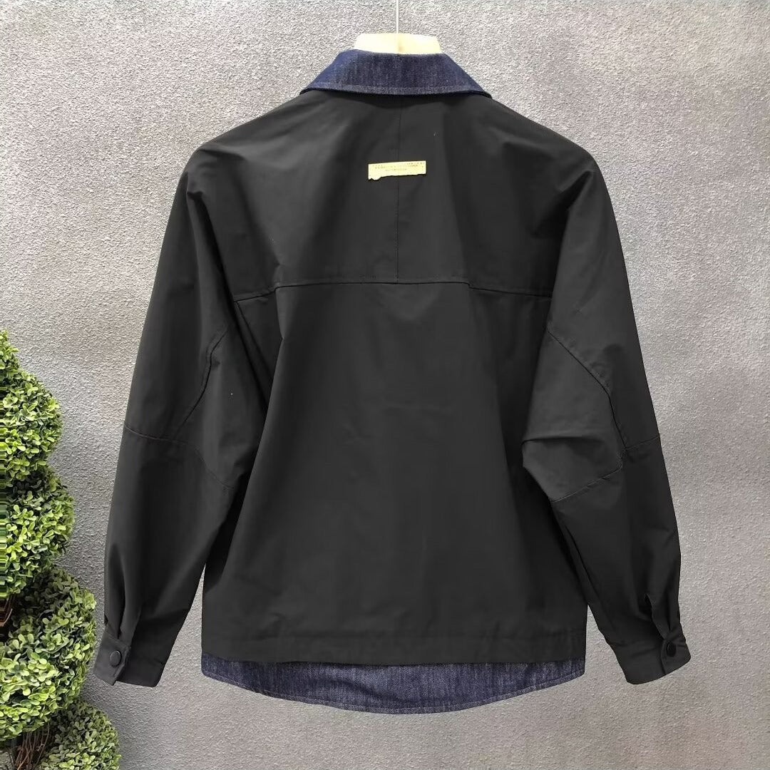 Mens Stylish Two-in-One Design Coat For Spring And Autumn With Long Sleeves