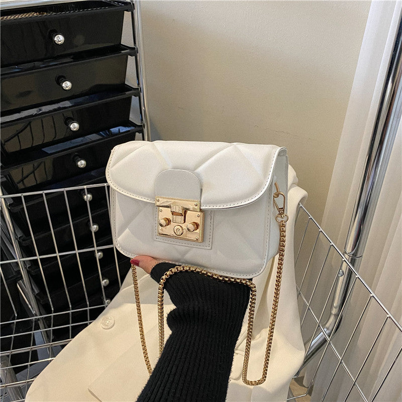 Versatile Chain Crossbody Bag Advanced Texture