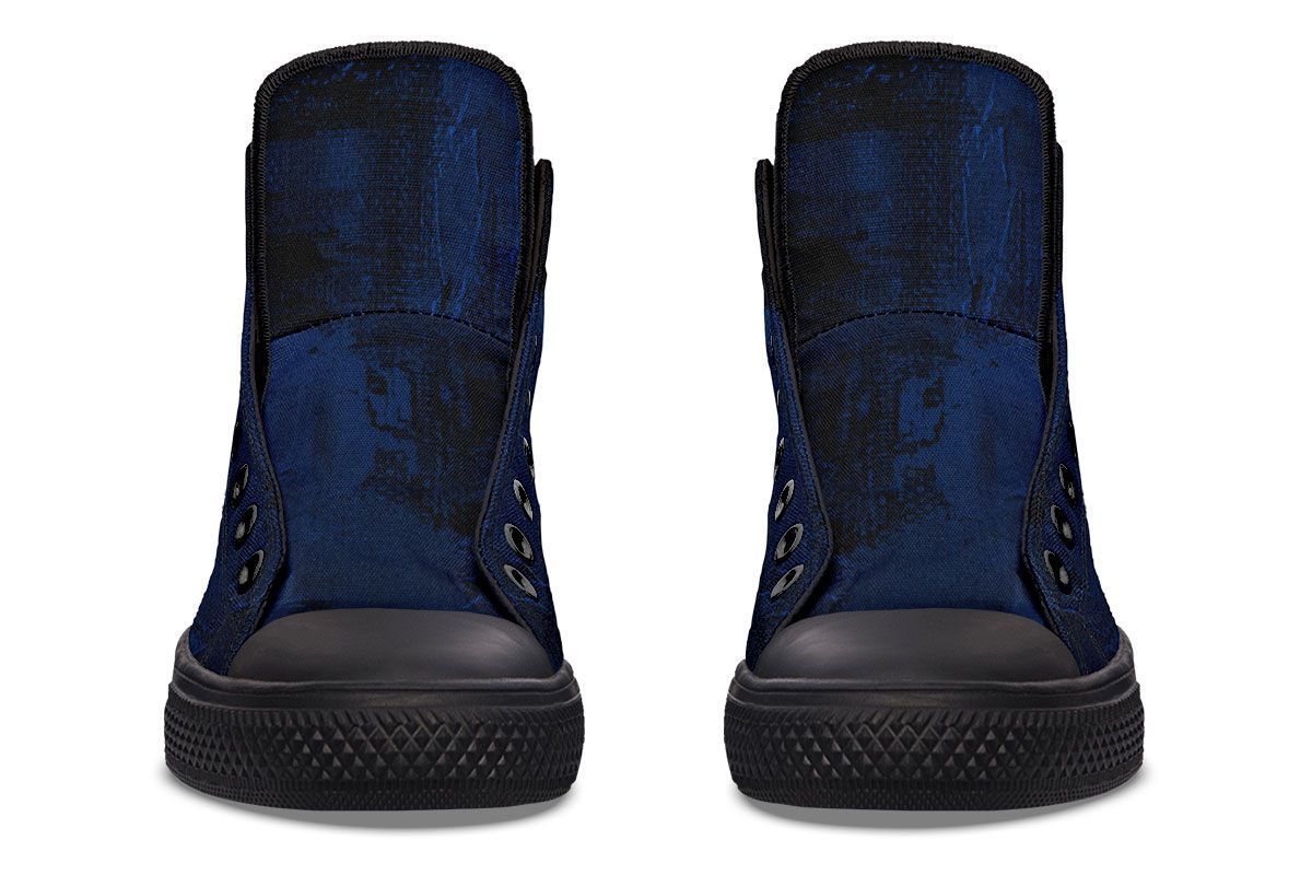 Men's And Women's Fashion Color Printing High-top Canvas Shoes