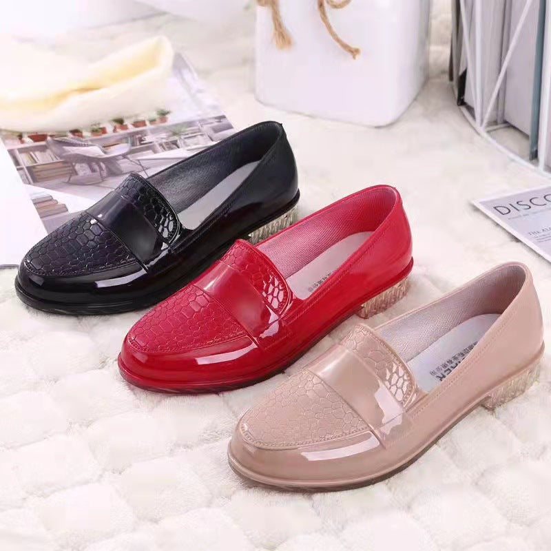 Fashion Women's Plastic Low Top Rain Boots