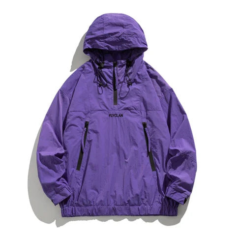 Amerikansk retro halfzip-jakke
