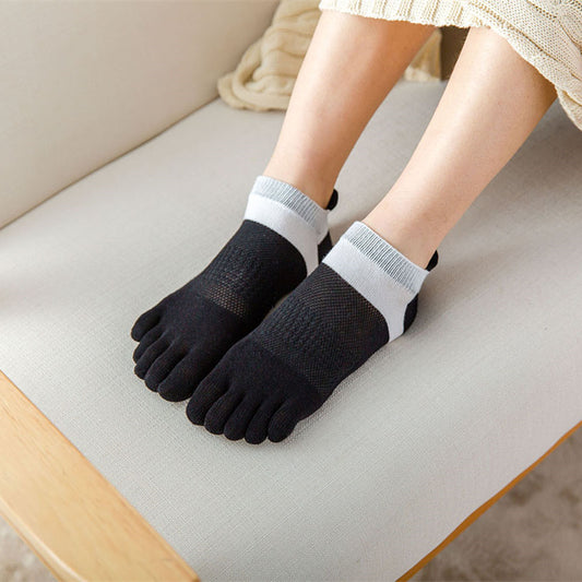 Ladies' Short Cotton Toe Socks