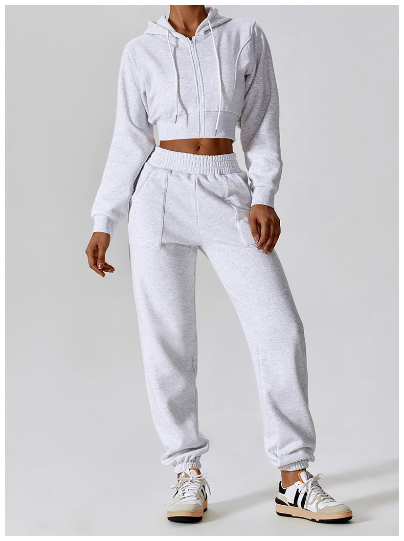 Polar Velvet Sport Sweatpants Women's Loose Straight Casual Pants