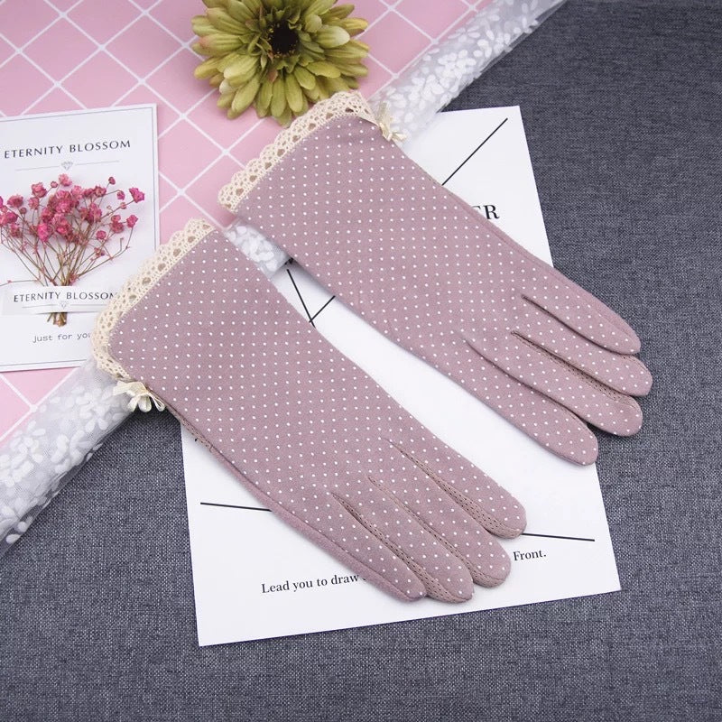 Thin Non-slip Breathable Touch Screen Cotton Short Gloves