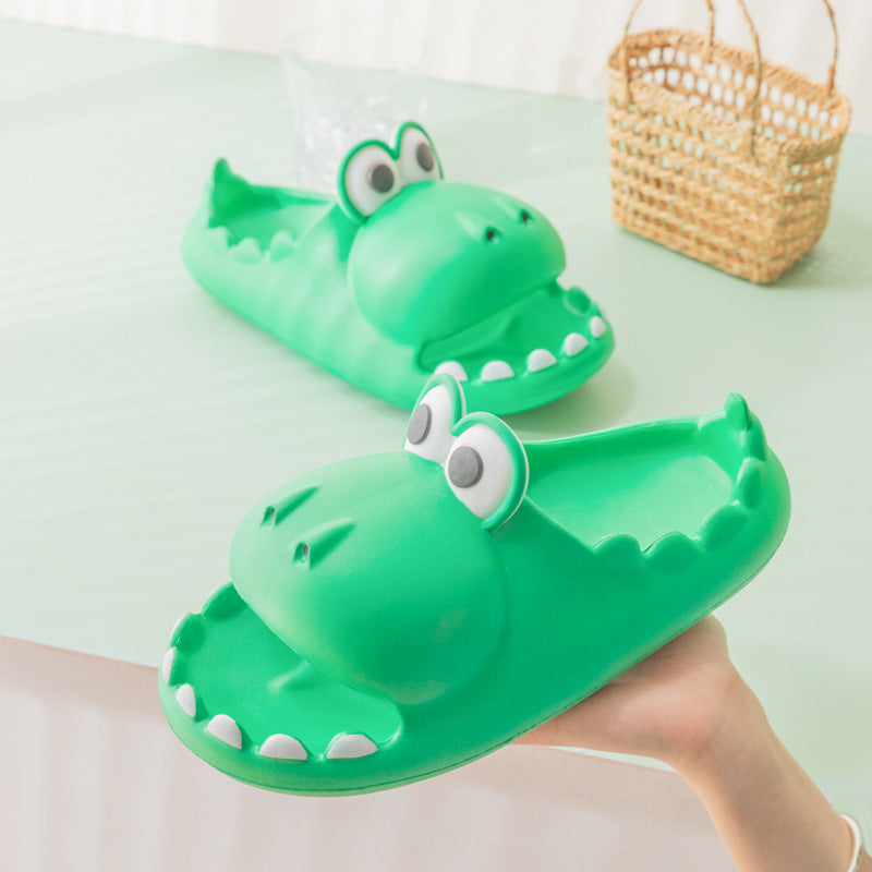 Cartoon Couple Wearing Indoor And Home Parent-child Sandals