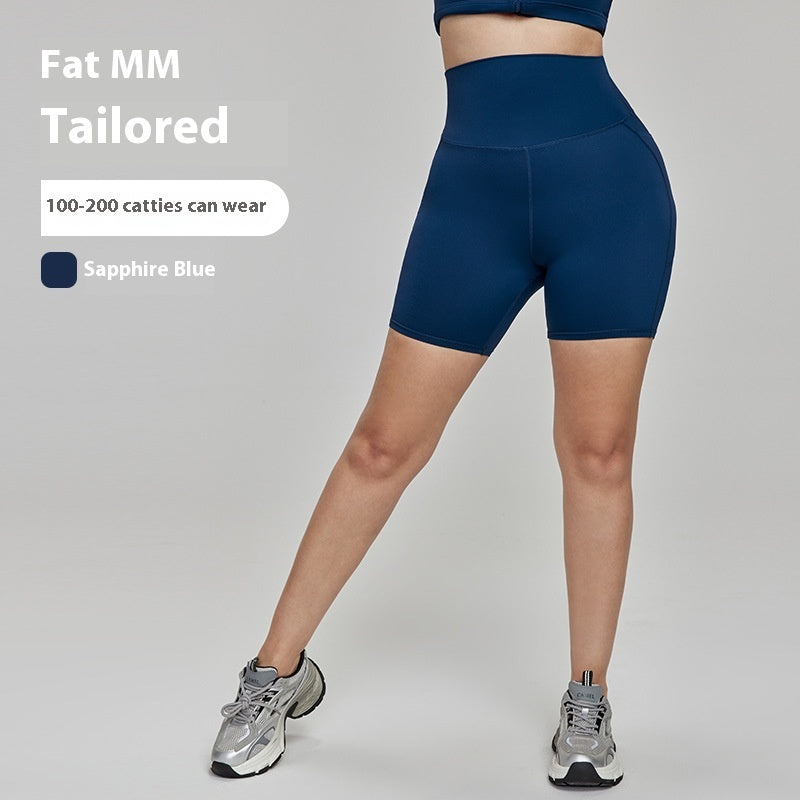 Light Plastic Yoga Shorts High Waist Tight 7A Antibacterial