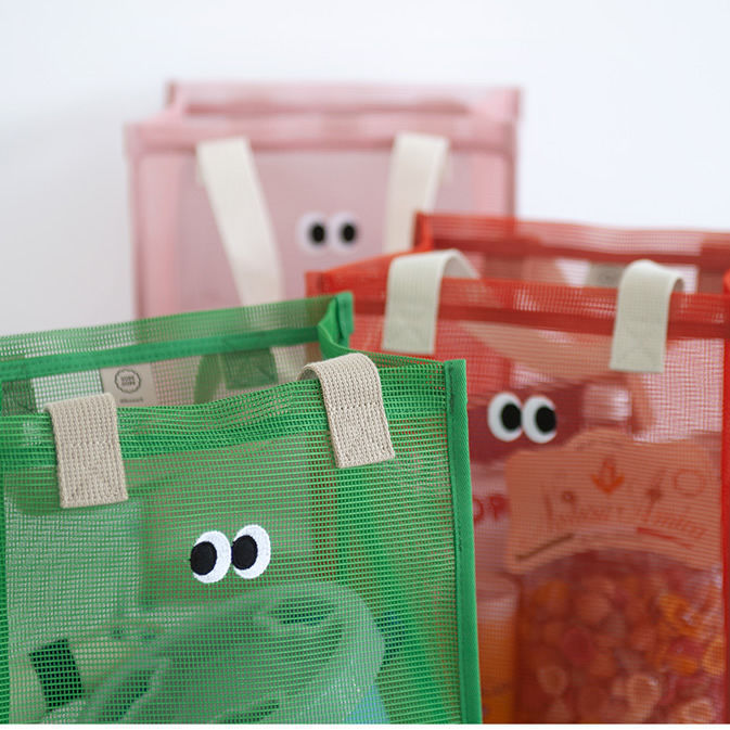 Cute Eyes Casual Travel Breathable Mesh Tote Bag