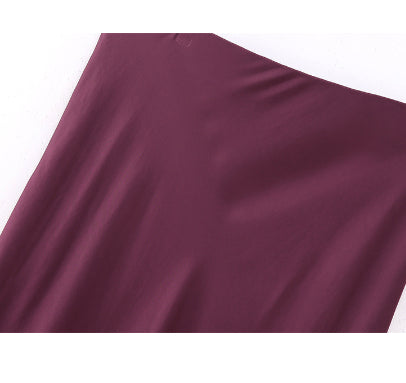 Autumn New Tie-dyed Silk Satin Dress