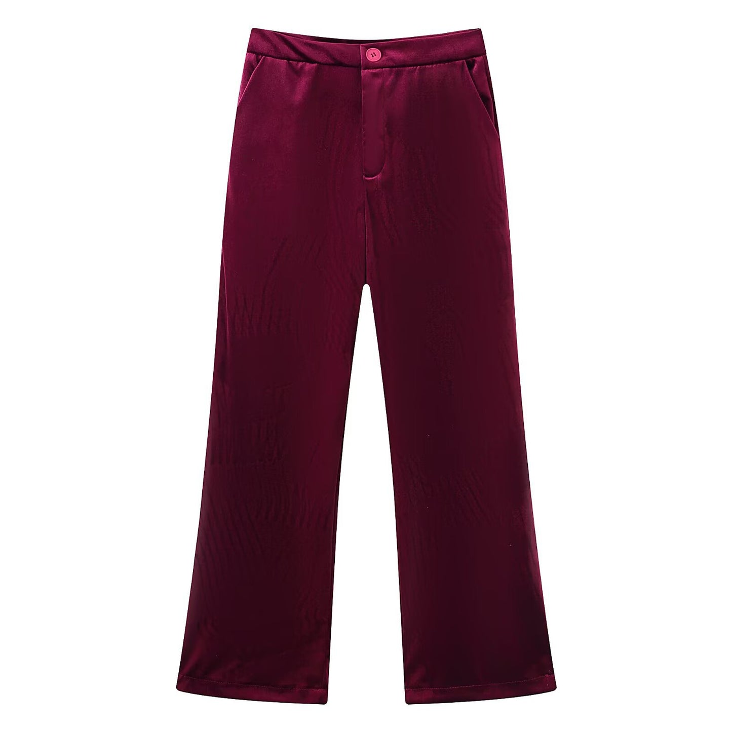 Velvet Suit With Hairy Cuffs And Long Pants Set