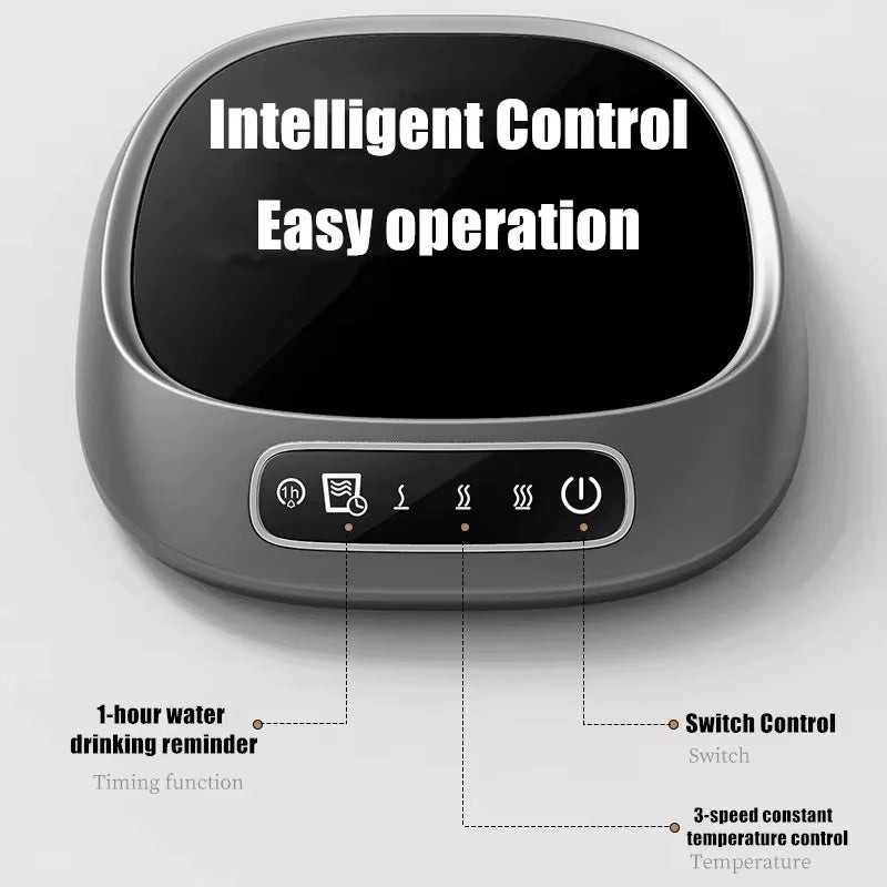 New Thermostatic Heating Coaster - USB Powered, 3-Speed Adjustment & 55℃ Constant Temp for Home Office