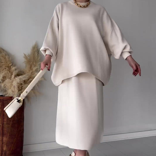 All-match Top Casual Lazy Skirt Suit