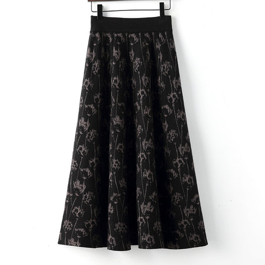 High Waist A- Line Large Hem Midi Dress