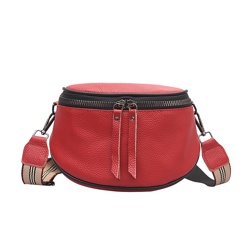 Women's Fashion Leather One-shoulder Cross-body Small Chest Bag