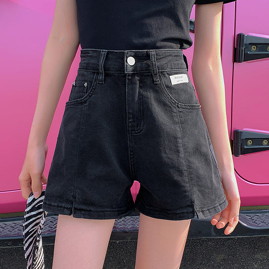 High Waist Denim Shorts Loose Wide Leg A-line Super Hot Pants