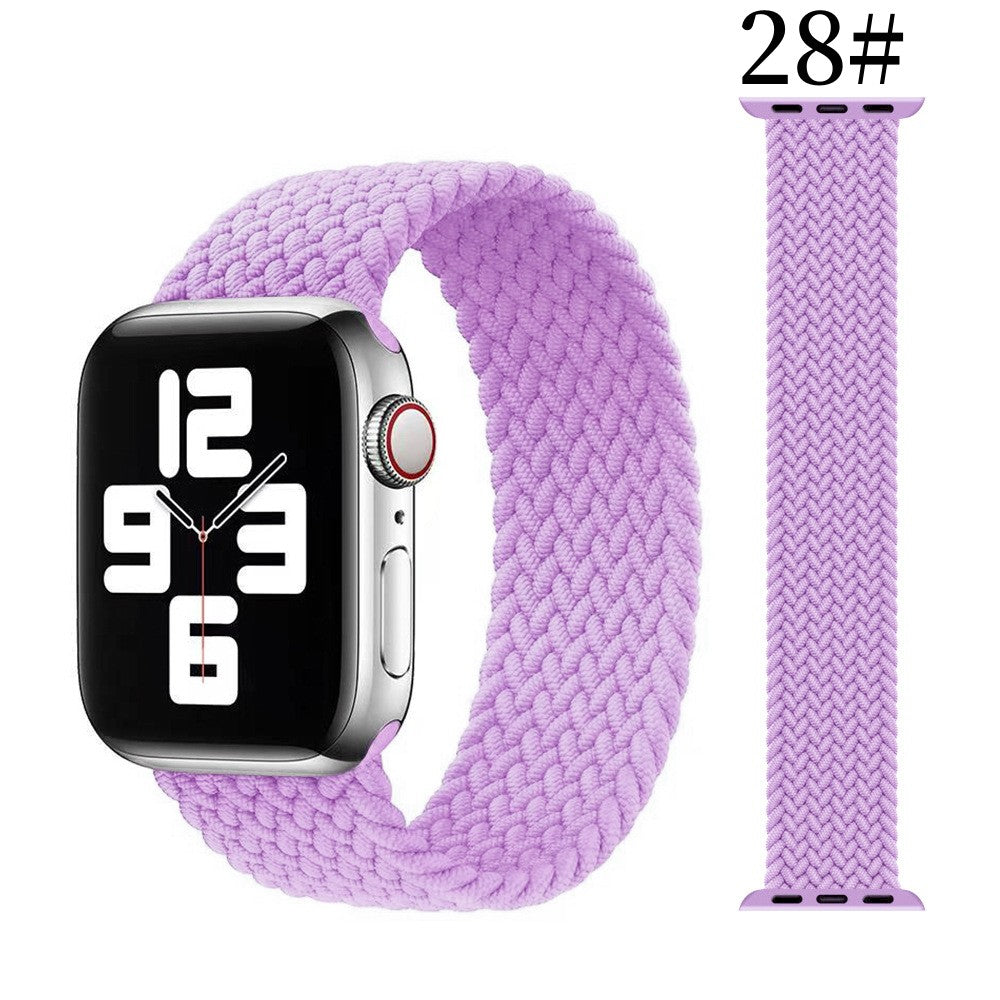 Compatible with Apple, Suitable For Iwatch Strap Simple Nylon Stretch Woven One Apple Watch Apple Nylon Strap