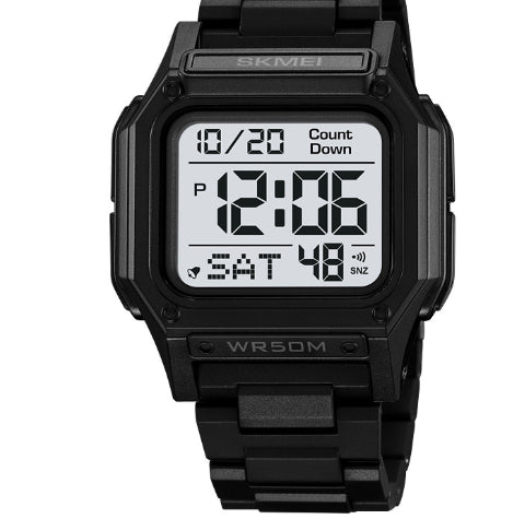 Mens Electronic Watch Outdoor Luminous Sporty And Waterproofperfect For Students