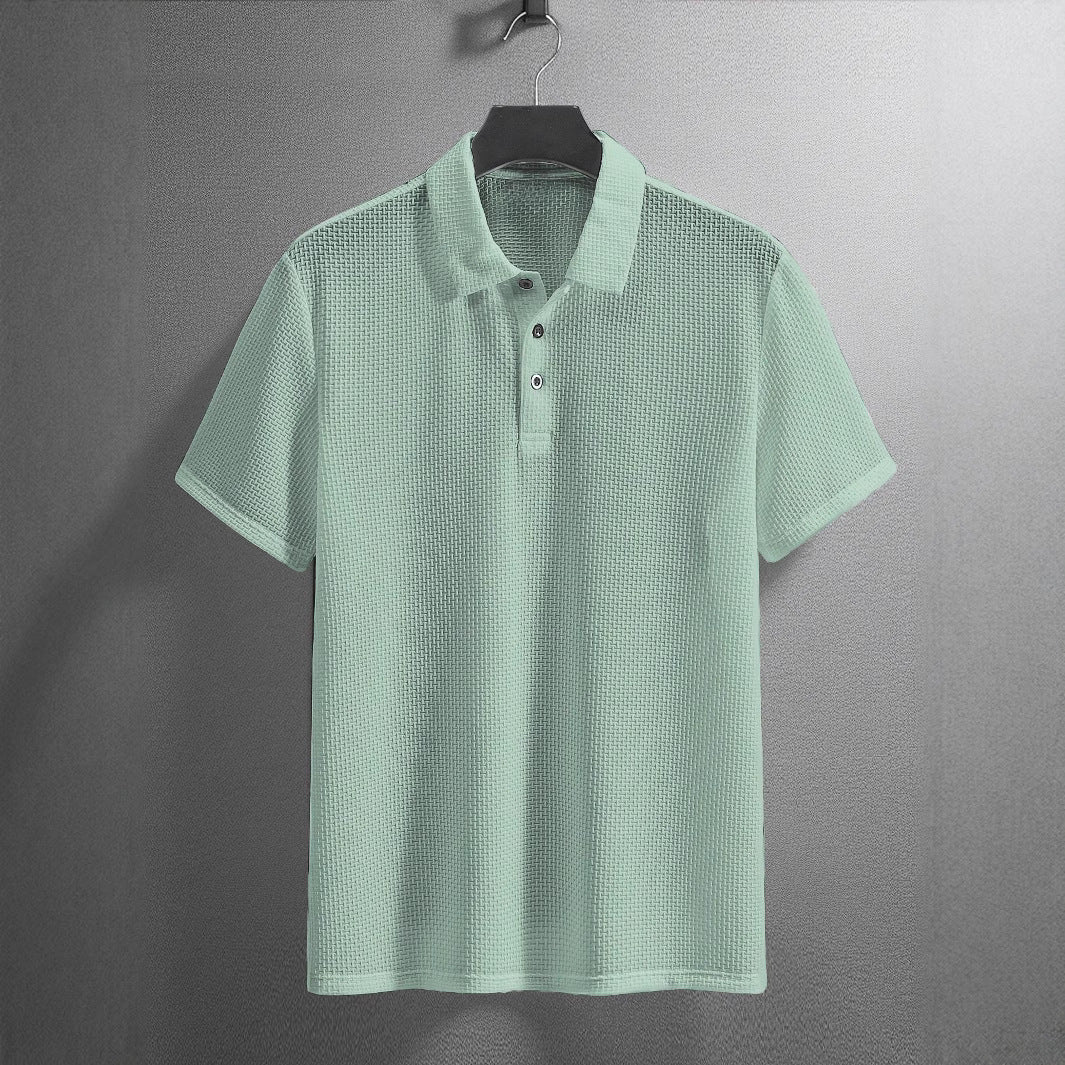 Men's Polyester Short-sleeve Polo Shirt