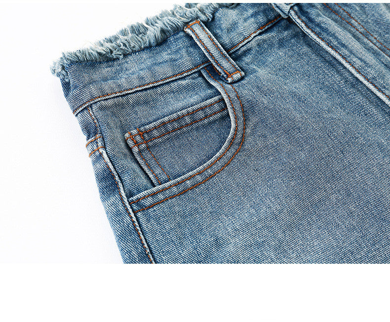 Women's Summer Loose High Waist Denim Shorts